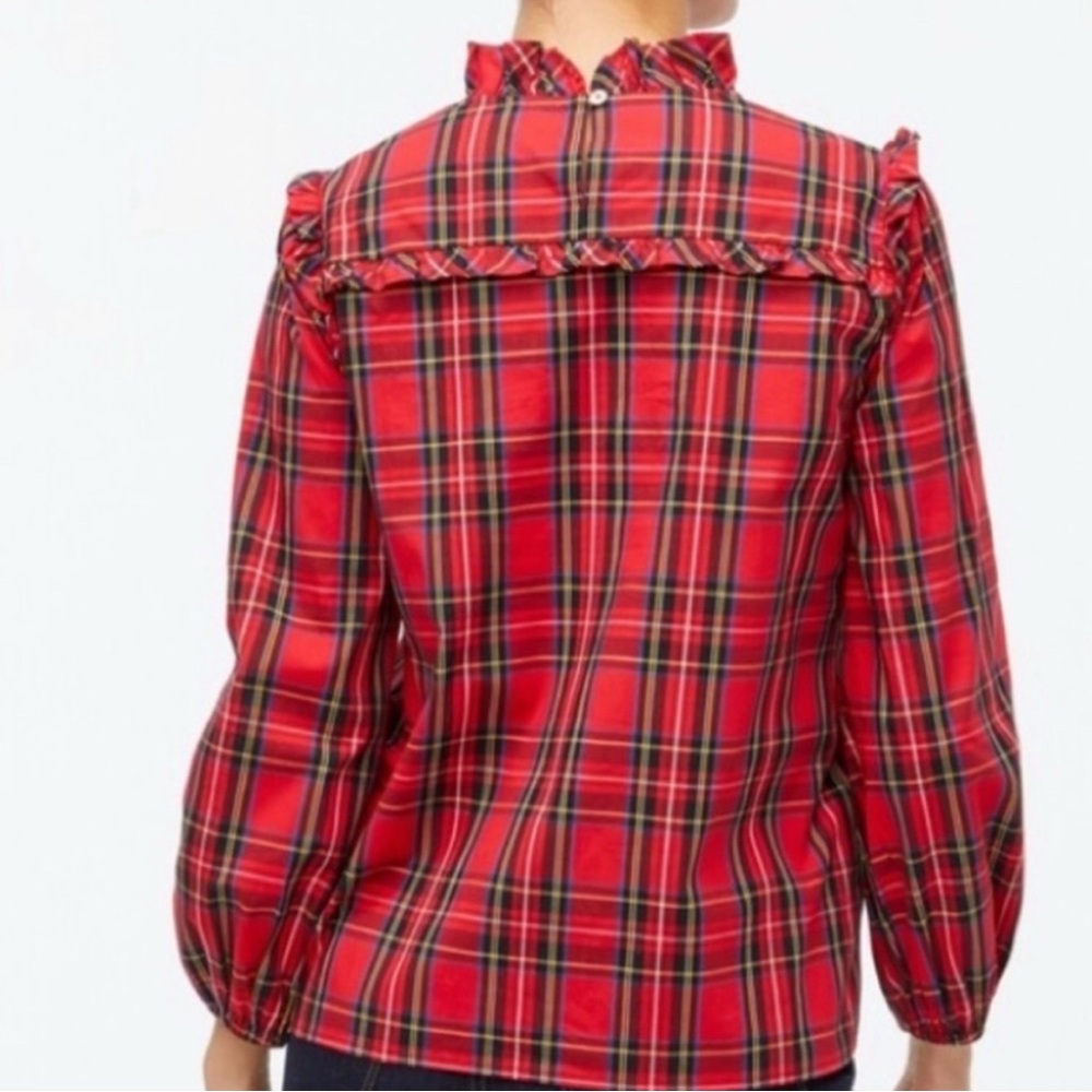 J. Crew Holiday Tartan Plaid Top - Picture 2 of 4